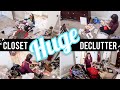 CLOSET DEEP CLEAN WITH ME || DECLUTTER, ORGANIZE & CLEAN || CLEANING OUT MY CLOSET || FITBUSYBEE