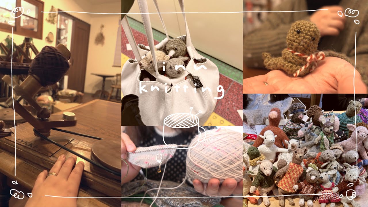 vlog🧶編み会に行く/テストニットに参加/年末編んだ靴下紹介/2025年もたくさん編みます！