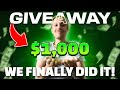 IT FINALLY HAPPENED!!! ($1000 Giveaway)