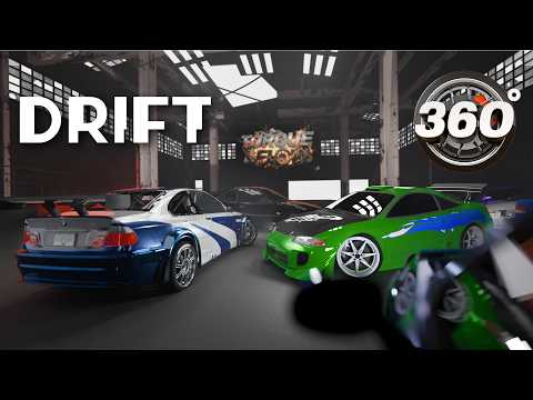 BMW M3 GTR Vrs. Mitsubishi Eclipse / Drift 360° / VR / Virtual reality video