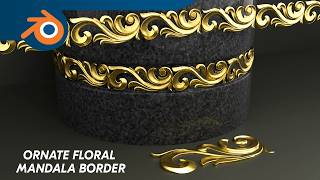 Ornate Floral Mandala Border - Blender 3D Tutorial
