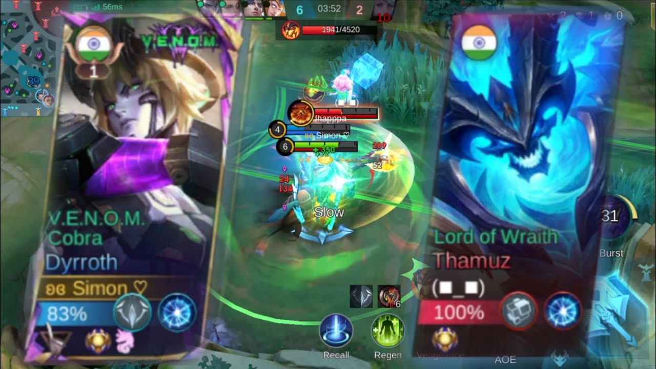 Unstoppable DYRROTH vs THAMUZ With Angela |  Mobile Legend Dyrroth gameplay 2026