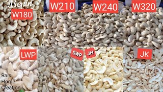 Cashew grades in India|Different grades of Cashew|Kaju Grades