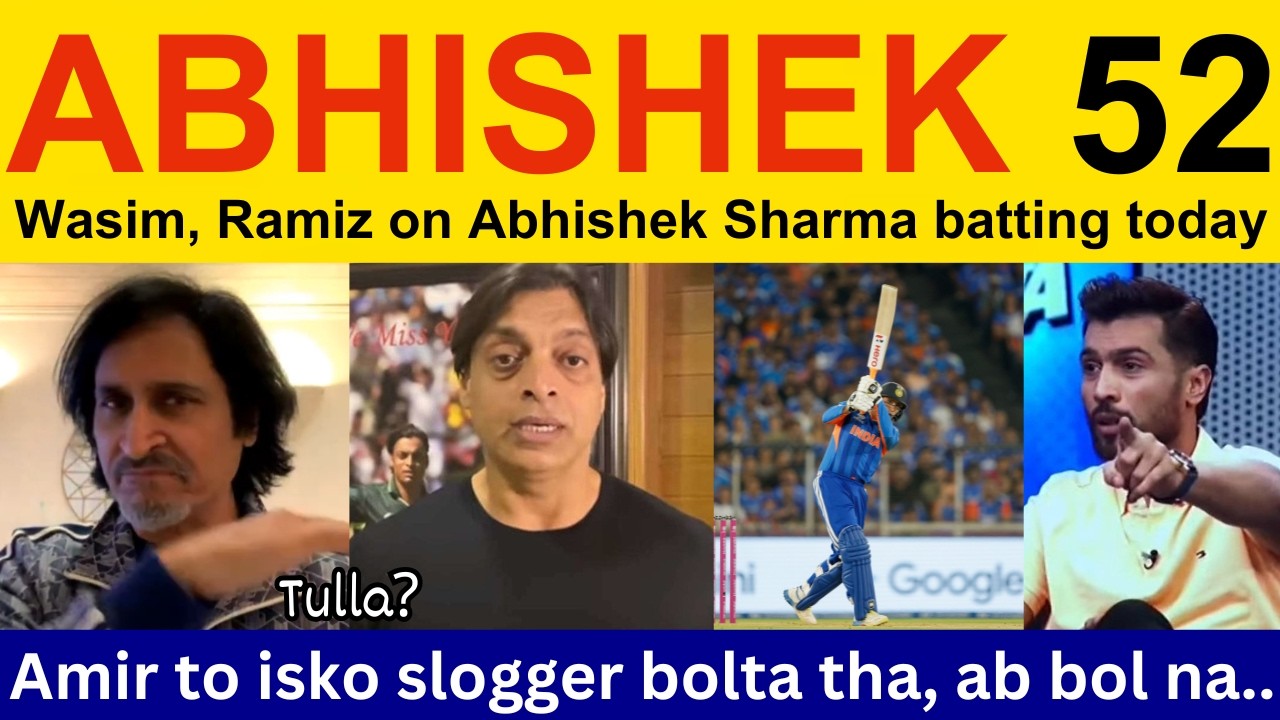 Pak Media Crying on ABHISHEK Sharma batting today vs NZ | Ramiz Speaks, Shoaib Akhtar on Ind vs NZ