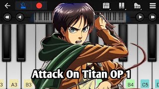 Attack On Titan Theme | OP 1 -  Guren no Yumiya | Easy Piano Tutorial Resimi