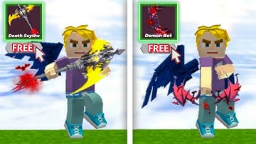Free DEATH SCYTHE & DEMON BAT BOW in Skyblock!! Halloween Pack