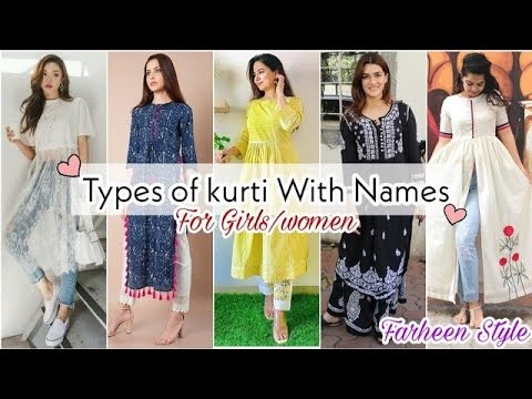 Types of kurtis with names/Latest kurti design/kurtis for girls/women/kurtis names||Farheen