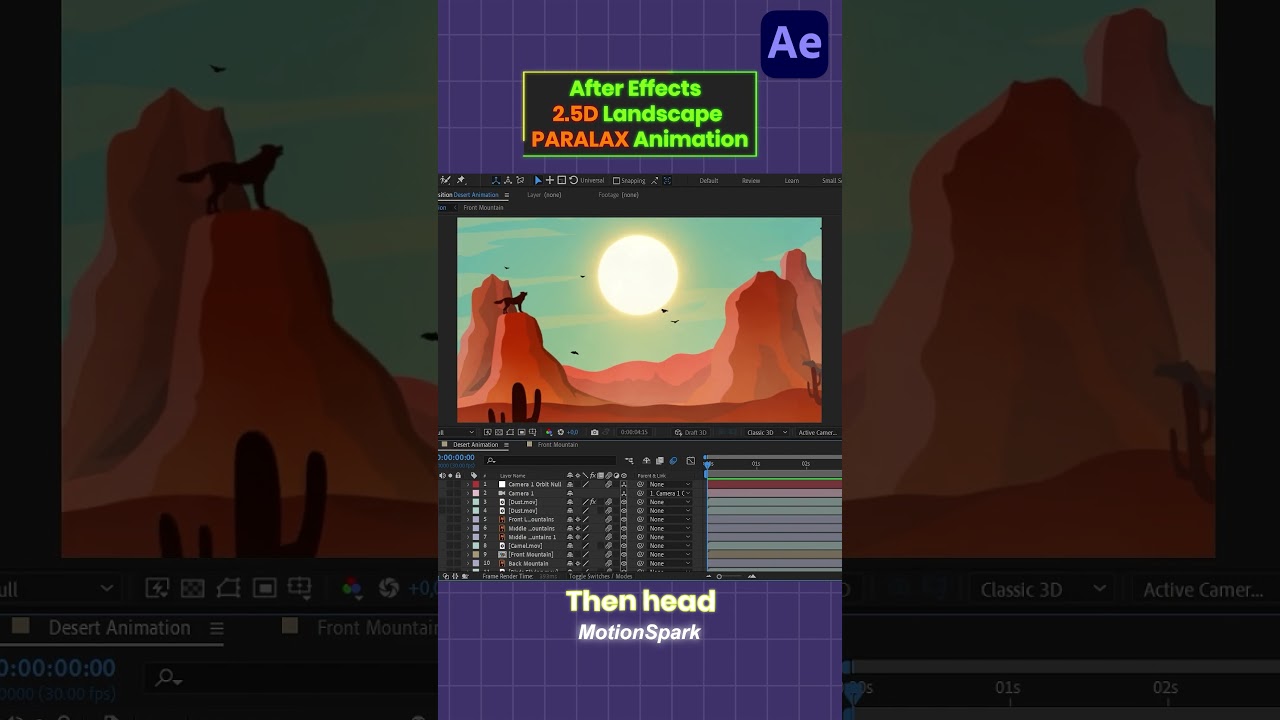 How to Create a Parallax Effect in After Effects  Quick Tutorial #tutorials #AfterEffects #Animation