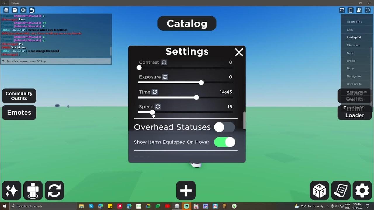 How to get more speed in Catalog Avatar Creator YouTube