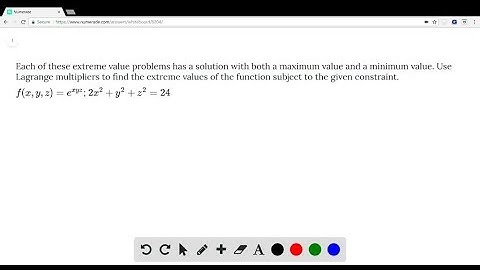 Each of these extreme value problems has a solution with both a maximum value and a minimum value. …