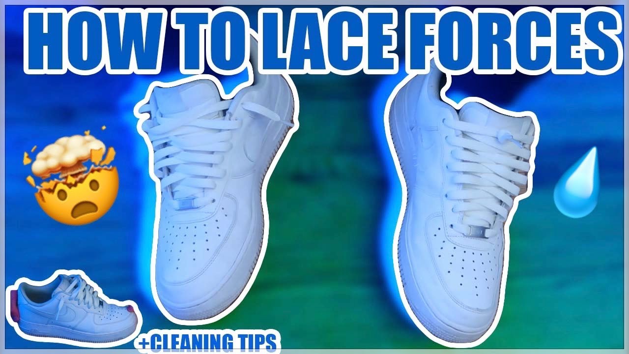 HOW TO LACE YOUR AIR FORCE 1’S‼️+ CLEANING TIPS & MORE🤯🔥 - YouTube