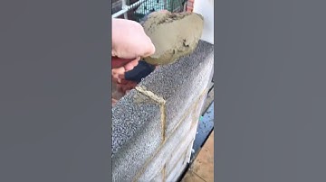 Technique for leveling cement on bricks with a trowel #shorts