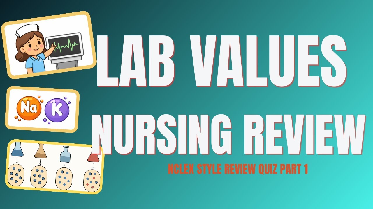 LAB VALUES NCLEX style QUIZ part 1 —  High-Yield Nursing Questions with Rationales