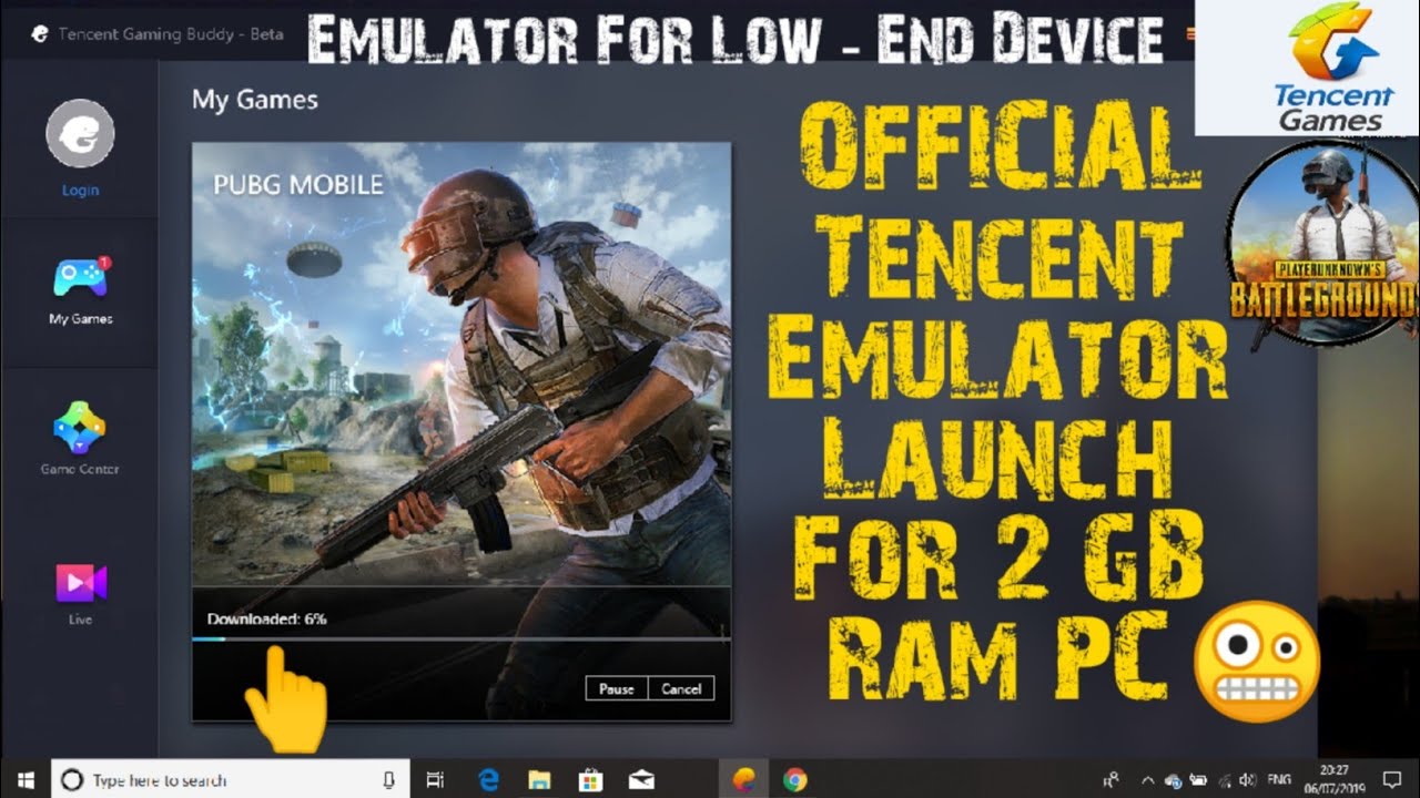 Tencent Gaming Buddy Emulator Launch For 2gb Ram Pc How To Download Pubg Emulator For 2gb Ram Pc Youtube