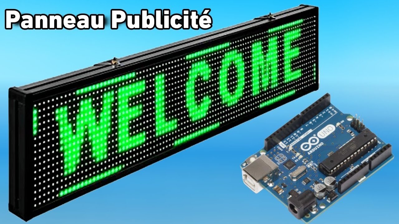 Arduino 8x8 led matrix scrolling text. - YouTube