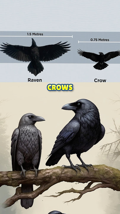 Crows vs Ravens! What’s the Difference?! 🐦‍⬛ #crows #ravens
