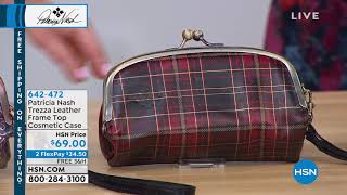 Patricia Nash Trezza Leather Frame Top Cosmetic Case