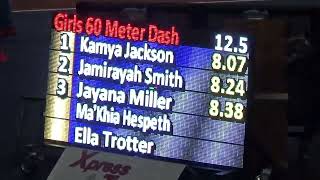 Girls 60m Dash Heat 2 Magic City Invitational #1 Indoor Track Meet 2024 Birmingham CrossPlex Alabama