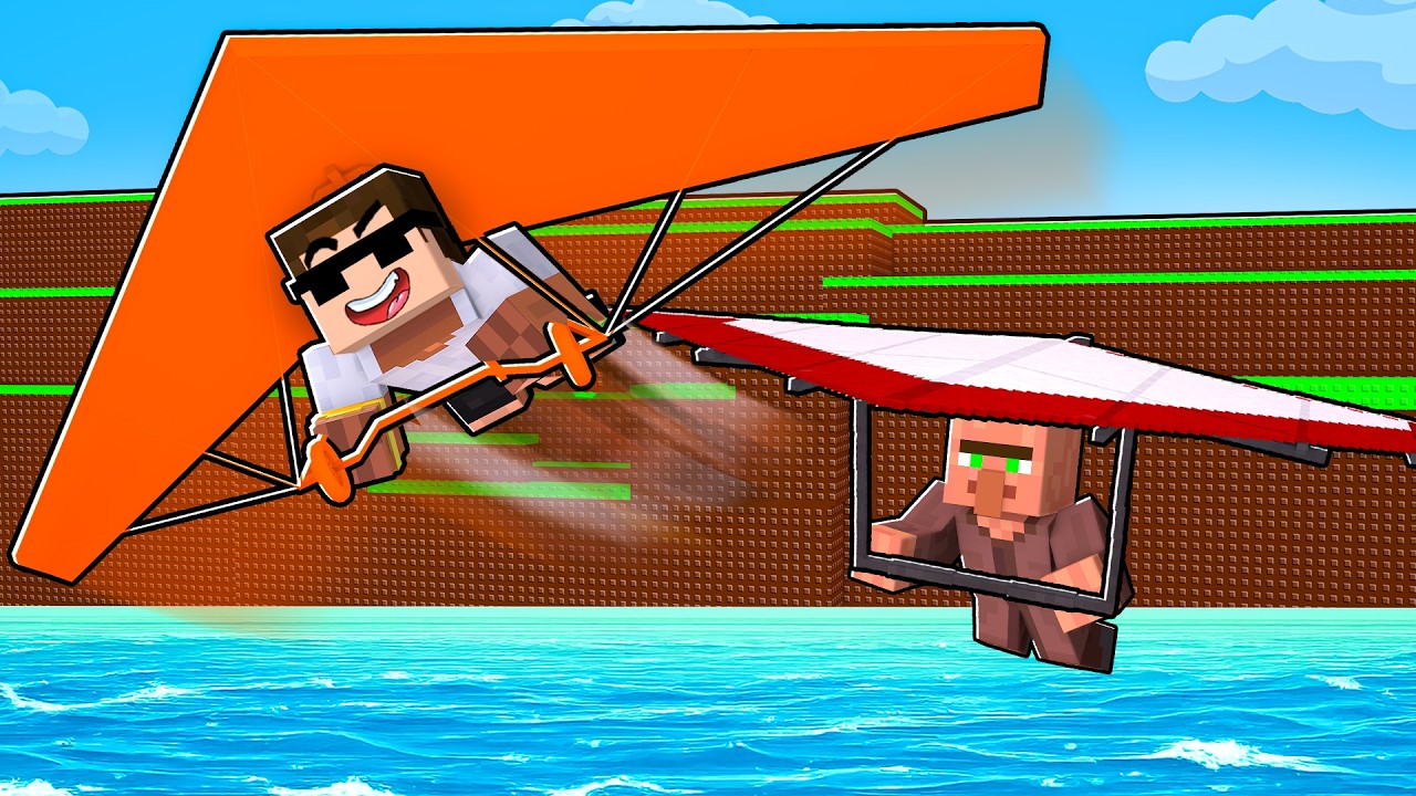 Gliding to Escape Dangerous Island in Roblox..