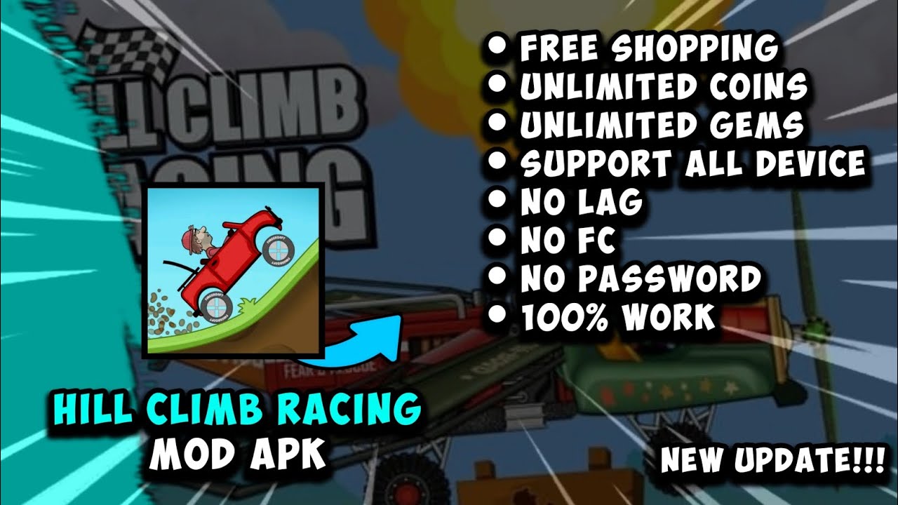 HILL CLIMB RACING MOD APK [ NO PW ] NEW