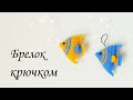 Яркая рыбка брелок " СКАЛЯРИЯ " мастер класс . Вязаные игрушки крючком .