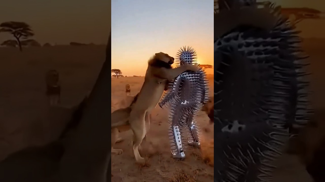 Spiked Armor Knights vs Lion Pride Epic Confrontation! ⚔️🦁⚔️