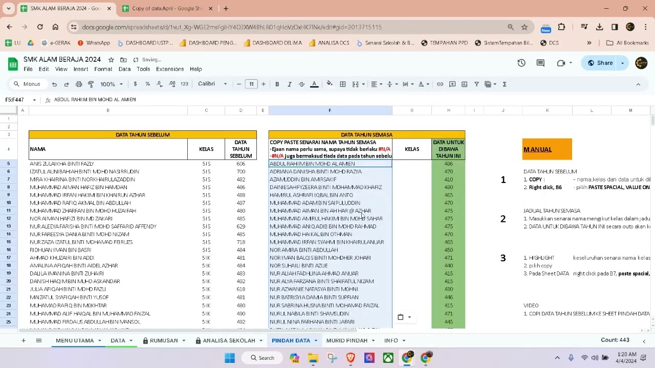 Data Nilam: 3. Gabung Data