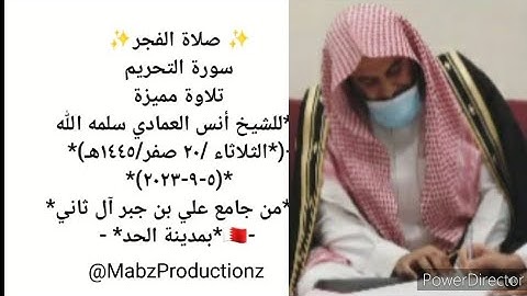 Sheikh Anas Al Emadi Surah At tahrim الشيخ أنس العمادي سورة التحريم
