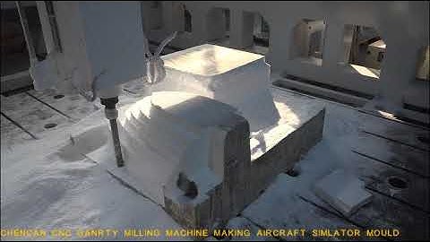 CNC router gantry milling machine making aircraft simulator mould