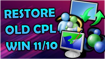 Restore All Original Control Panel Applets + Task Links