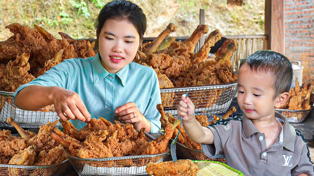 Crispy Fried Chicken Drumsticks Recipe – Selling at the Market and Picking Up My Son from School