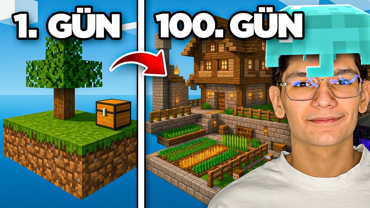 100 GÜNDE SKYBLOK BİTİRMEK! 1. BÖLÜM