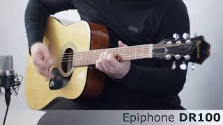 Epiphone DR100 acoustic guitar :: Demo, Soundcheck