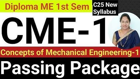 CME Passing Package#Concepts of Mechanical engineering Passing & Scoring Package#Diploma #C25#CME