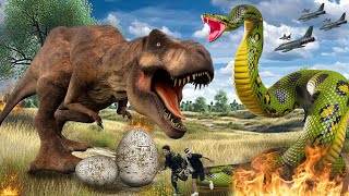 New Hollywood Movie (2024) Dinosaur Attack | T-rex Vs Gigantosaurus Scene |Jurassic Park 6| Dinosaur