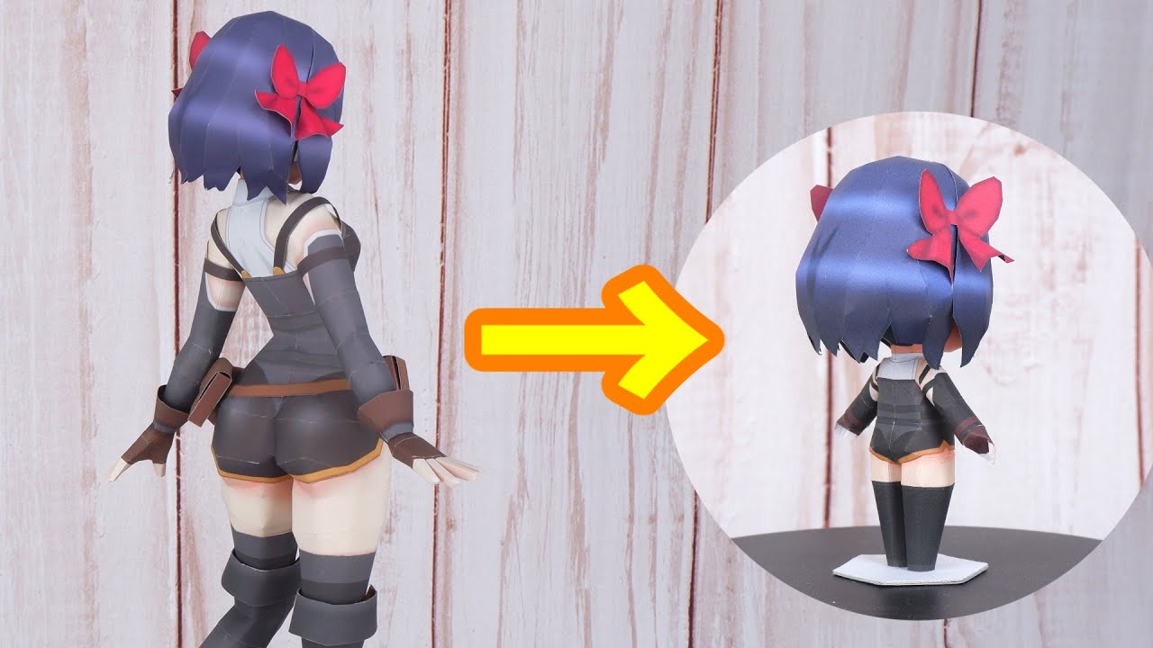 ペーパークラフト　Chibiティノ（嘆きの亡霊は引退したい）