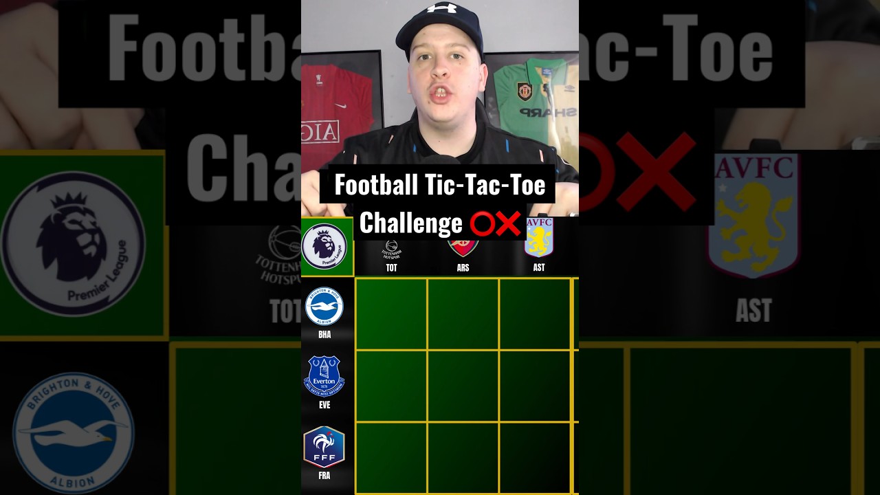 Football Tic-Tac-Toe CHALLENGE: Premier League Edition 🏴󠁧󠁢󠁥󠁮󠁧󠁿🏆