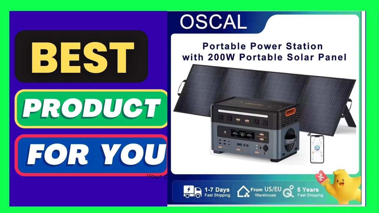 Oscal Blackview Portable Power Station 2400W AC Output 1872Wh LiFePO4 Battery 16 Outlet