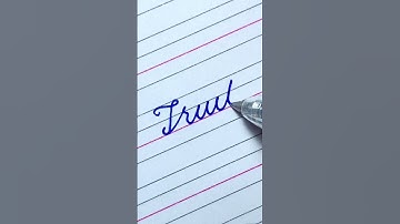 Fruit - How to write word in English cursive writing | Learn English Words (Spelling)