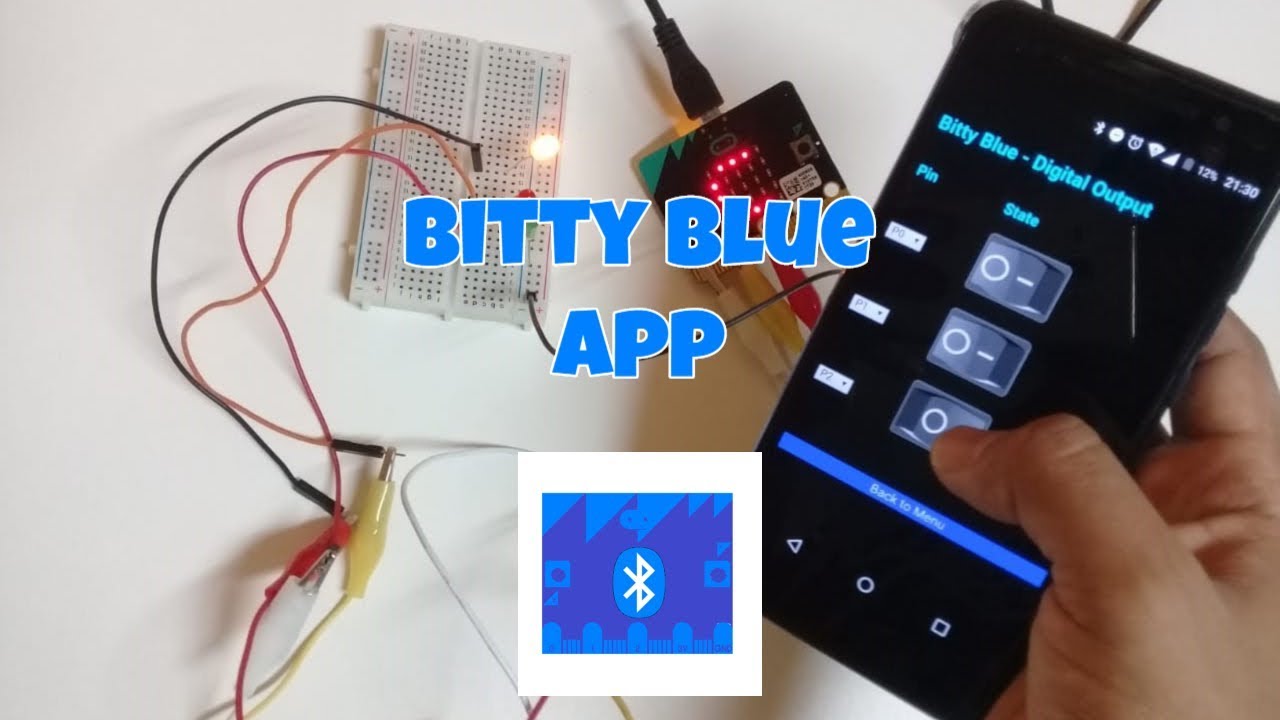 App Bitty Blue bluetooth com BBC micro:bit - YouTube