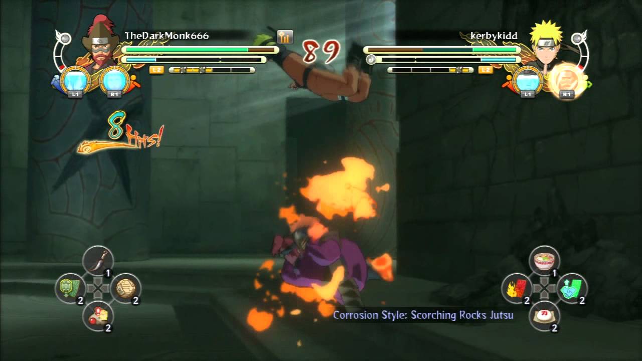 Naruto Ultimate Ninja Storm 3 Online Matches TheDarkMonk666 vs Kerbykidd
