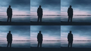 A Sad Depressed Man standing | No copyright video | Glitch effects | Background Overlays intro