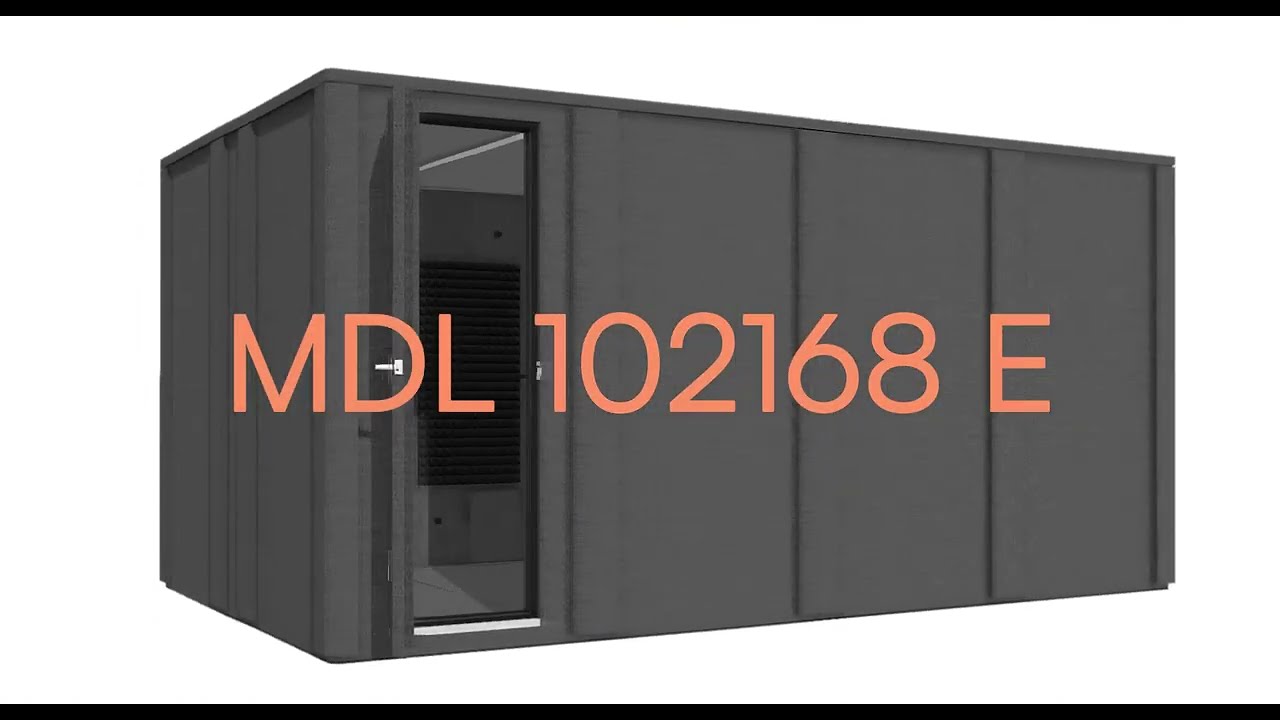 MDL 102168 E - 8.5' x 14' Double-Wall Iso Booth | WhisperRoom®