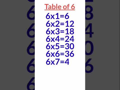 table of 6,