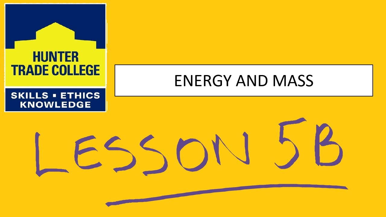 Energy and Mass - Lesson 5B - Energy Consumption