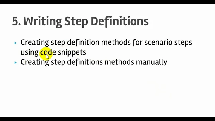 Lecture 5  : Writing Cucumber scenario step definitions in Java in IntelliJ IDEA