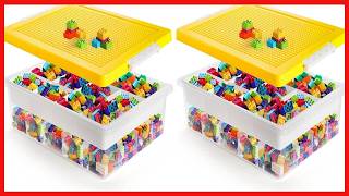 Acshio Building Block Organizer Bin with Stackable Lid – 30 Compartments