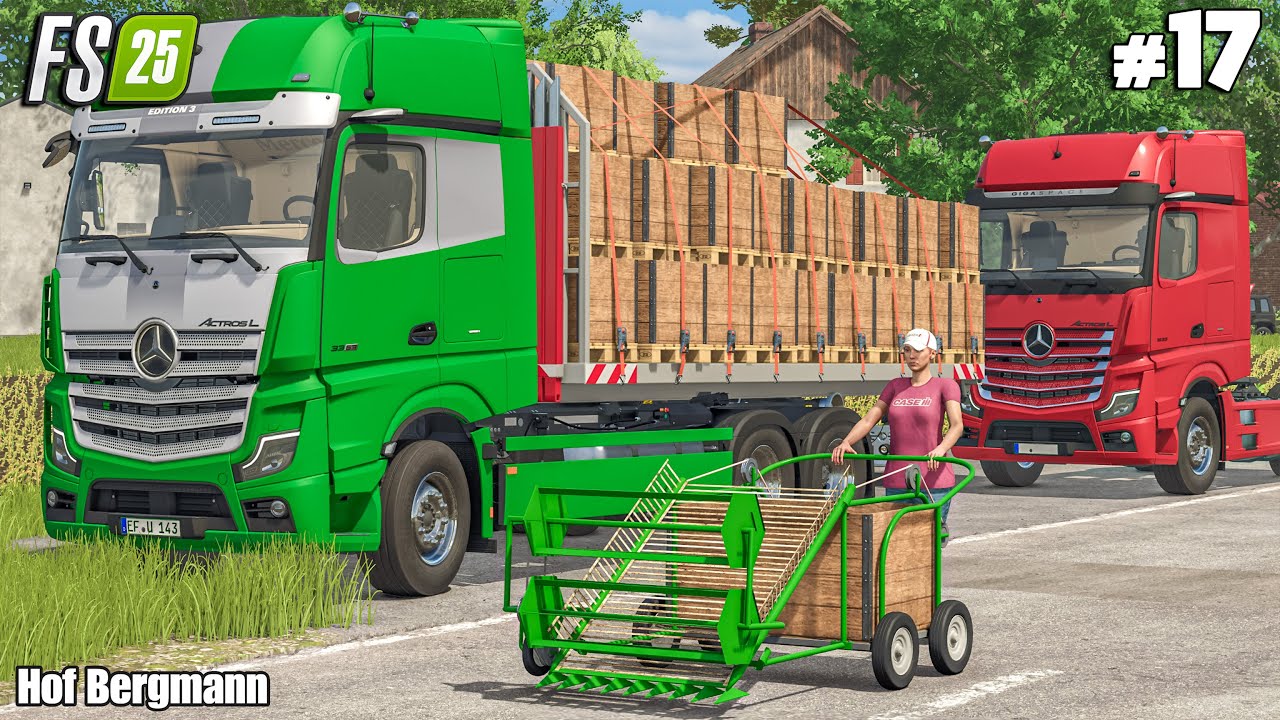 Low-Cost Hand Push Harvester | Chaff Making Process | HOF BERGMANN | Farming Simulator 25