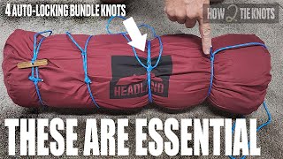 4 different BUNDLE KNOTS // AutoLocking