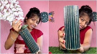 DIY Flower Vase || Cardboard Craft Idea || Easy Craft Idea